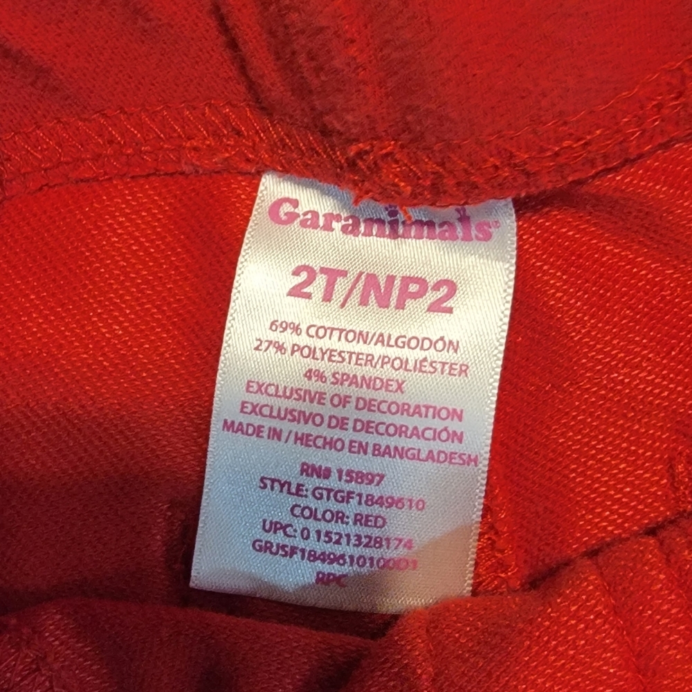 Garanimals Red Jeans Straight Cut Bottoms - Picture 7 of 7